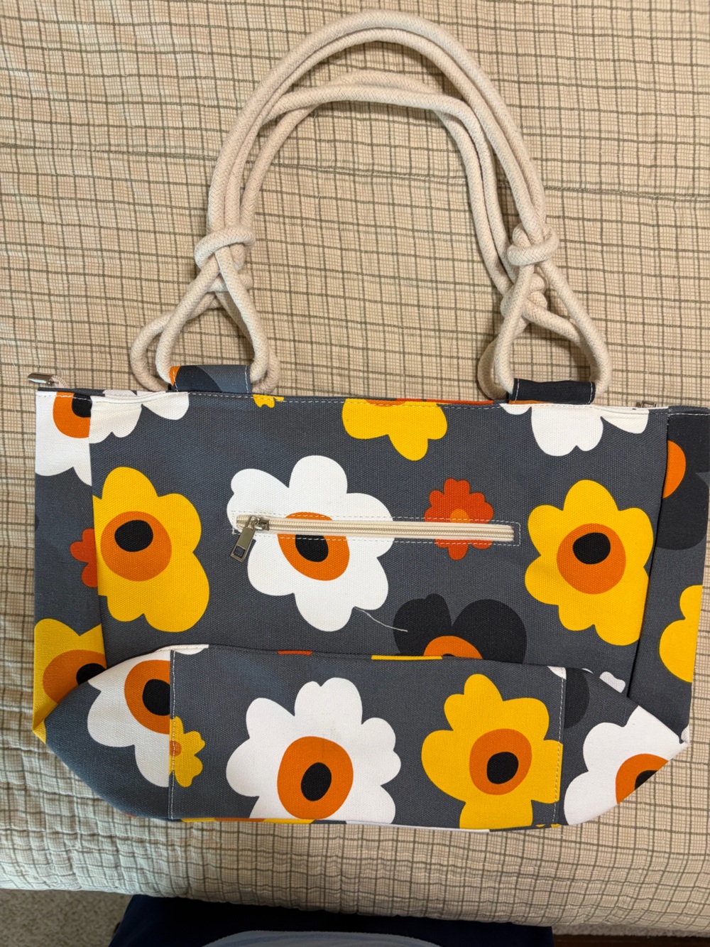 Farmhouse Is My Style Floral Canvas Tote Bag/Handbag -NEW